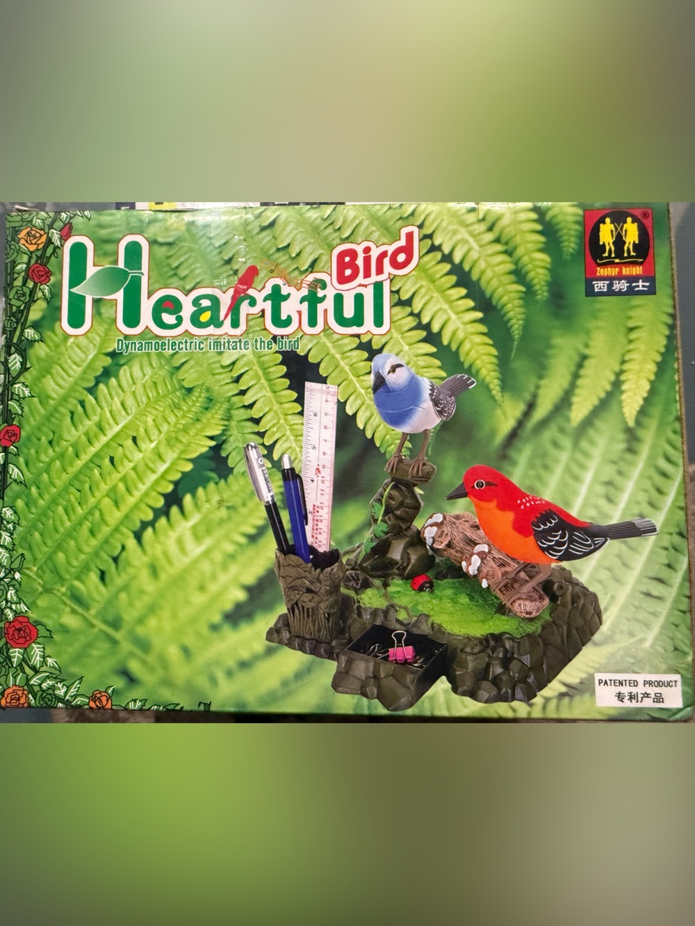 Decorative Birds Desk Organizer 8” H